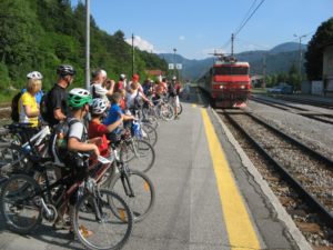 kolesarjenje po barju - vlak